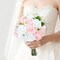 9 Pcs Artificial Foam Roses with Stems – Pink Real Touch Faux Flowers for DIY Wedding Bouquets, Bridal Showers, Cake Toppers, Centerpieces & Home Decor